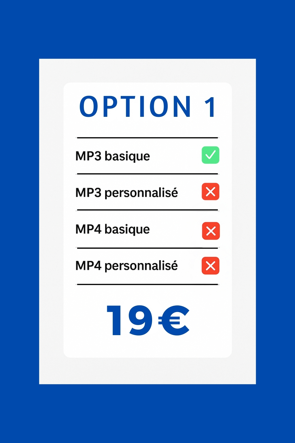 Chanson préformatée, le point d’entrée simple et rapide